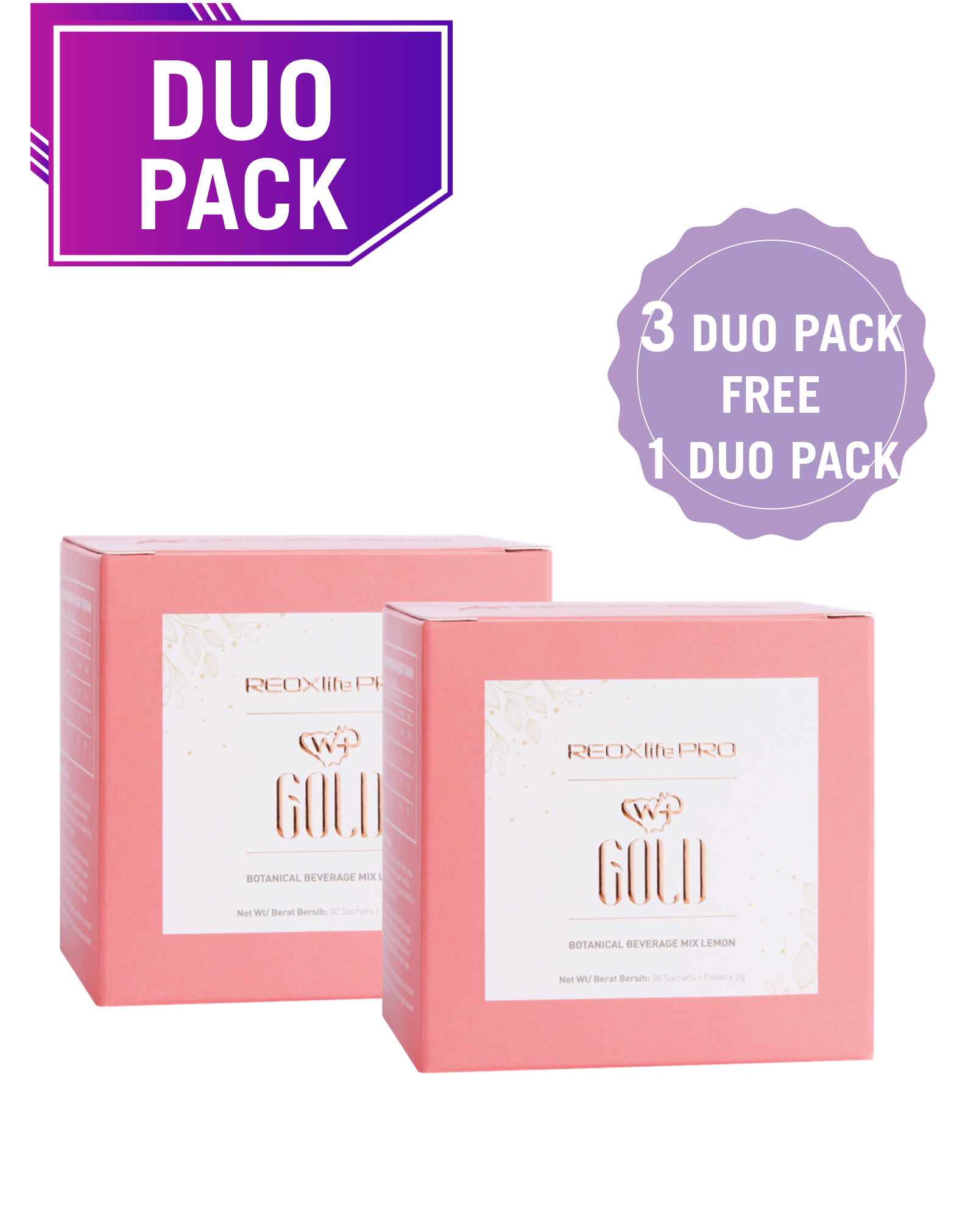 REOXlife PRO W+ Gold DUO PACK (3 FREE 1)